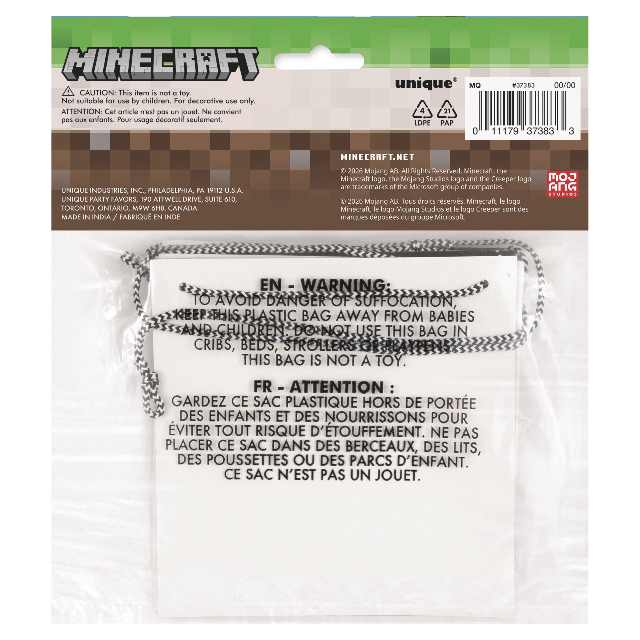Minecraft 1 Count Happy Birthday Party Banner