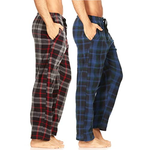 Assorted Various Plaids Mens 3 Pack Super Soft Woven Pajama & Sleep Long Lounge Pants 