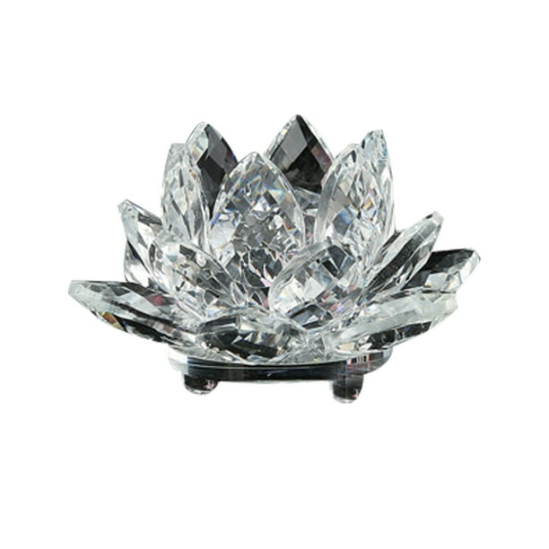 Xihbxyly Candelabro de Cristal, Símbolo de La Iluminación, Diseño Floral Feng Shui, Elegante Lámpara de Té, Luz Cálida para El Hogar, La Oficina y Eventos, 120 Mm de Diámetro, Resistente y Hermoso.