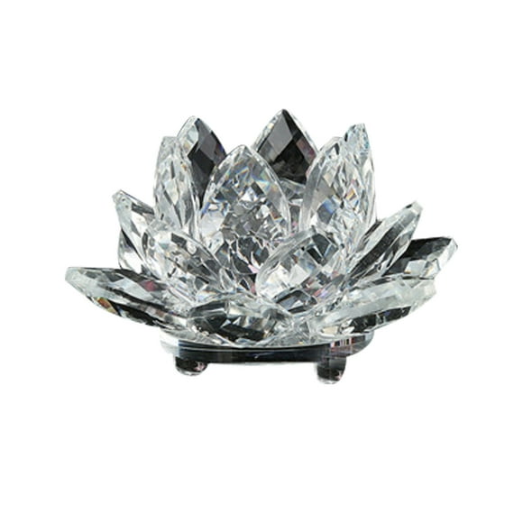 Colored Crystal Glass Candle Tea Lamp Buddhist Candle