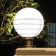 thumbnail image 3 of Lámpara de columna con forma de bola para exteriores, luz blanca creativa para jardín, valla, pasillo residencial, patio, luces E27, 3 of 5