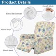 thumbnail image 5 of Xoenoiee Butterfly Dragonfly Flower Pattern Recliner Chair Cover Jacquard Chair Covers 4 Piece, Small Recliner Sofa Slipcover for Home Theater Seating, Recliner Protector with Pocket for Recliners, 5 of 7