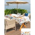 thumbnail image 6 of 60x120 Inch Outdoor Tablecloth with Umbrella Hole Zipper Rectangle Spring Floral Rectangular Tablecloths Outside Waterproof Colorful Flowers Pastoral Elegant Patio Table Cloth Cover for Picnic Party, 6 of 8