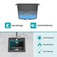 thumbnail image 2 of SUNRINX 15" Drop-in Workstation Bar Sink Black Quartz Granite Composite Single Bowl RV Kitchen Sink, 2 of 10