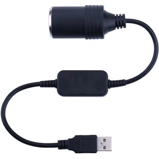 USB A Male to 12V Car Cigarette Lighter Socket Female Cable Converter  1.2M/4FT