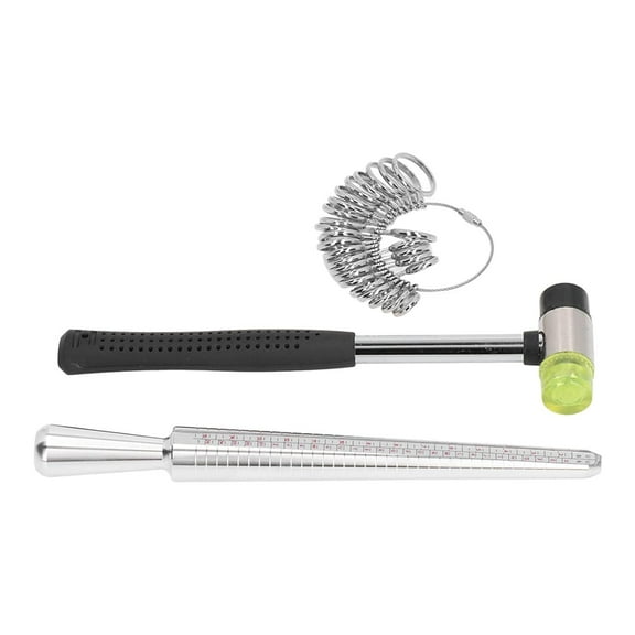 Metal Ring Sizer Set 4 Size Edge Ring Gauge Finger Sizer Protective Lightweight for Men Women to Hold and Adjust