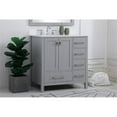 thumbnail image 2 of 32 inch Single Bathroom Vanity in Gray with Backsplash, 2 of 8