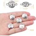 thumbnail image 3 of 50pcs Antique Silver Volleyball Charms Connectors Vintage Alloy Sport Theme Ball Pendants Links Craft Supplies for DIY Bracelet Jewelry Making Volleyball Players Gifts, 3 of 7