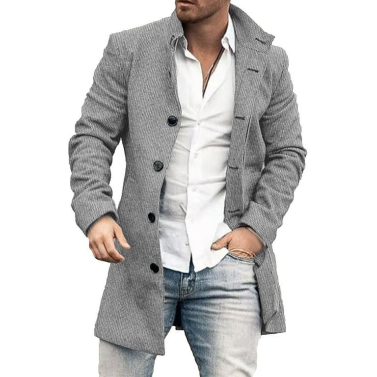 Mens waist shop length wool jacket