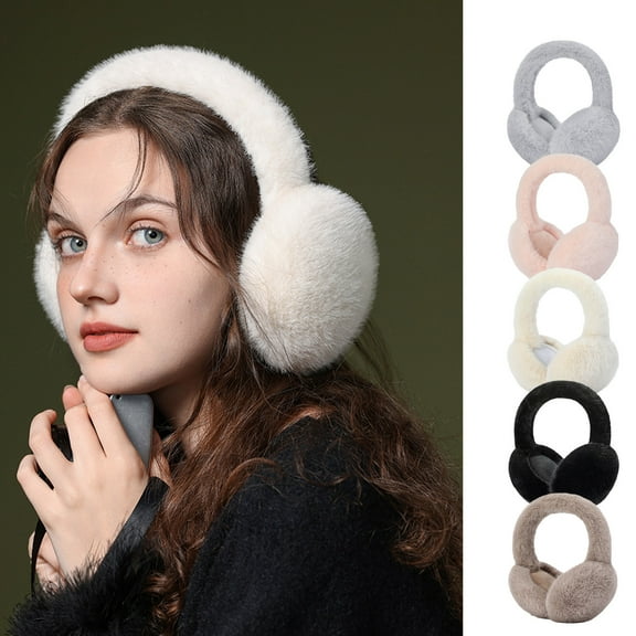OEFNTAC Winter Foldable Earmuffs Heat Storage Outdoor Windproof Antifreeze Plush Soft Warm Ear Protection Men Women One Size Universal Comfortable Stylish Durable