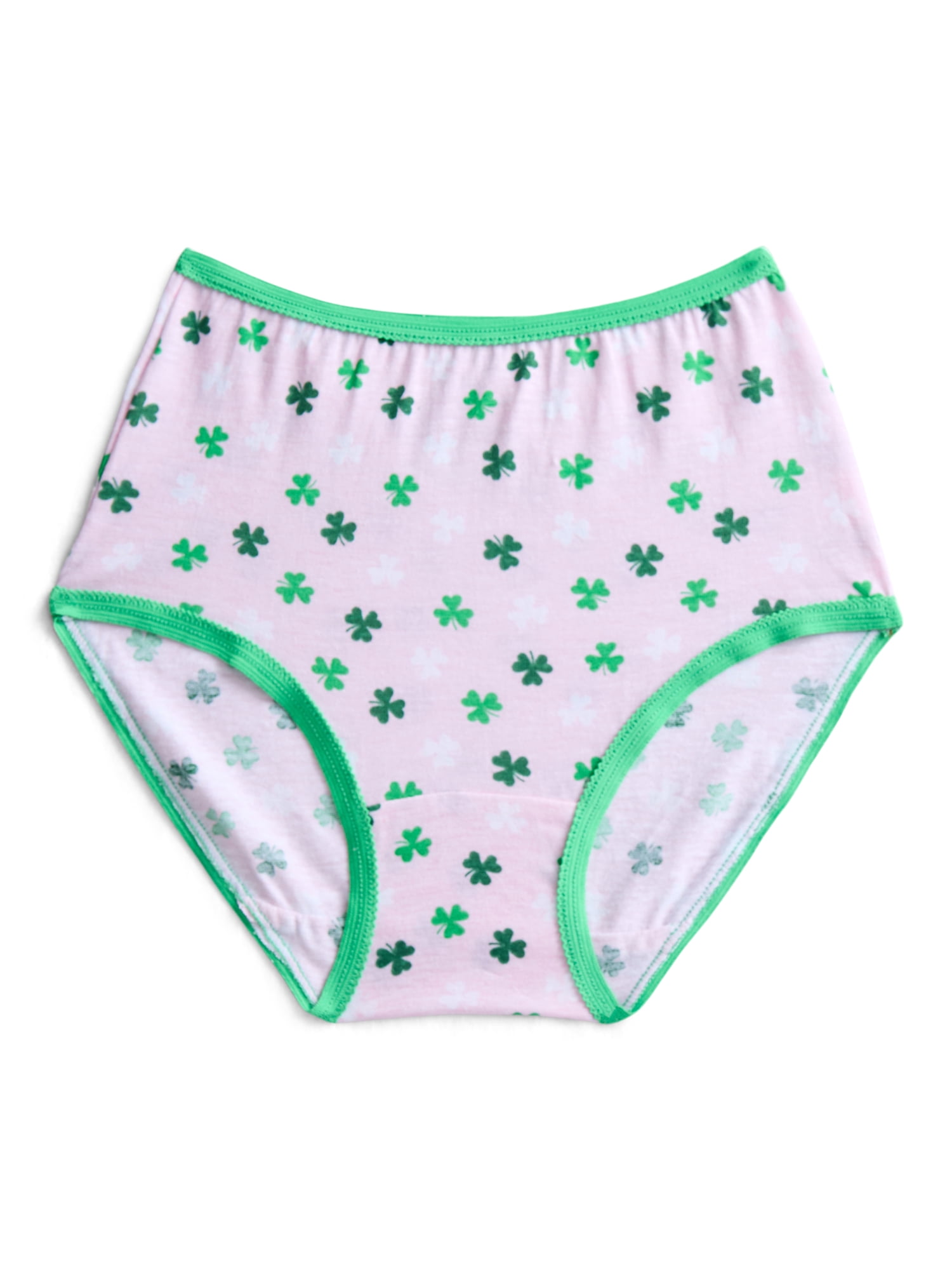 St Patrick's Day Girls Cotton Underwear Briefs from Way To Celebrate, 5-Pack, Sizes S-XL