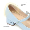 thumbnail image 5 of DREAM PAIRS Girls Mary Jane Low Heel Dress Shoes Flower Party Wedding Pumps for Little and Big Kids, 5 of 6