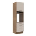 thumbnail image 1 of Mueble de Cocina Para Horno MADESA Torre Caliente Agata 60 cm 1 Puerta y 3 Cajones Marrón/Crema, 1 of 5
