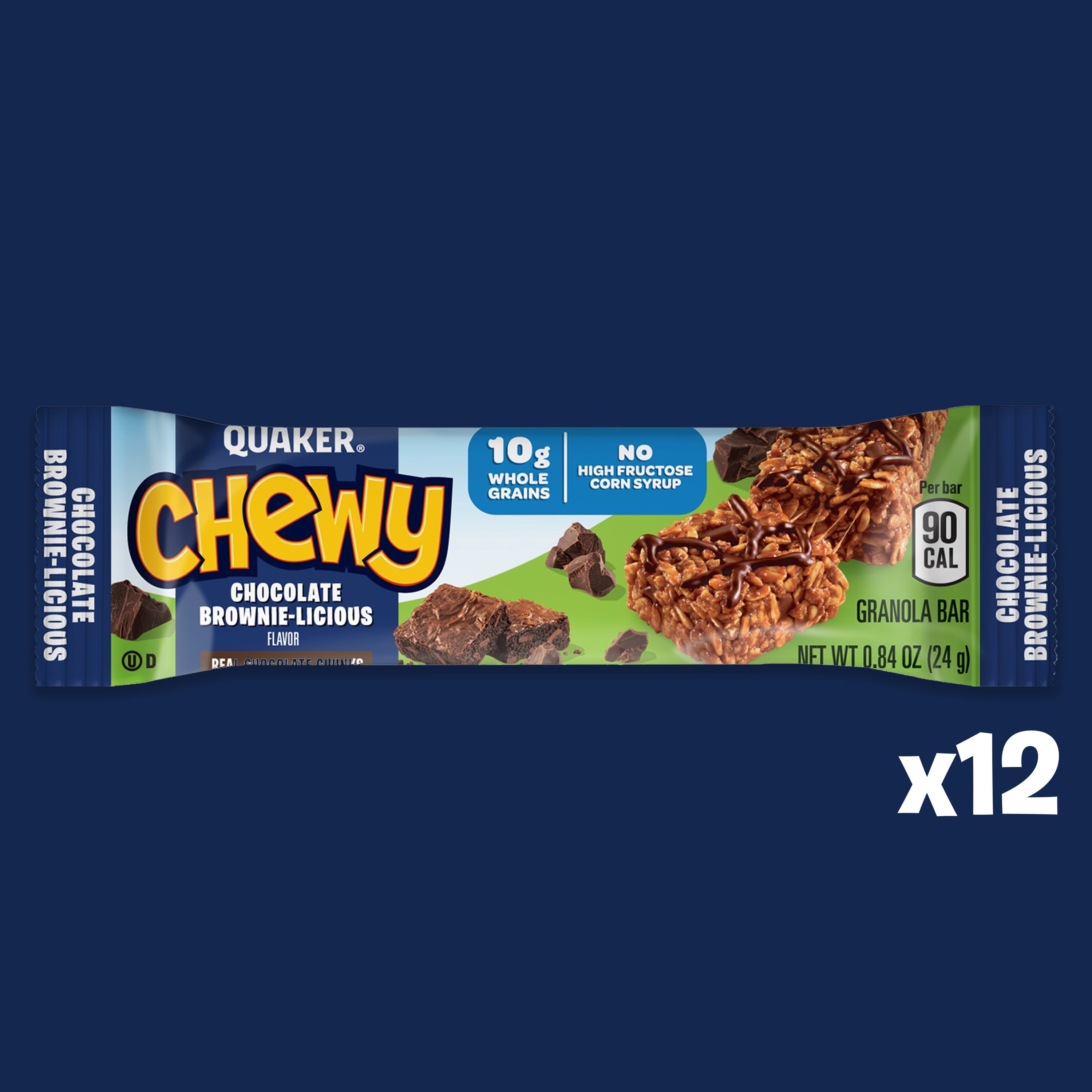 Quaker Chewy Granola Bars, Chocolate Brownie-licious (12 Pack)