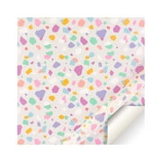 dianhelloya 6 Piece Kraft Paper Gift Wrapping Paper Heart-shaped Rainbow Printing Valentine's Day Wrapping Paper