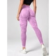 thumbnail image 1 of Nuevos pantalones de Yoga calados sin costuras de cintura alta melocotón para levantar la cadera pantalones deportivos ajustados lavables mate para mujer, 1 of 5