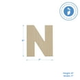 thumbnail image 2 of Wooden Letter N Cutouts 8", Pack of 3 Wooden Letters for Wall Decor, Home Decor, Crafts, and Party Decorations by Woodpeckers, 2 of 5