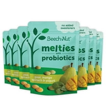 Beech-Nut Probiotic Melties Pear Mango Spinach Yogurt Melts Toddler Snack, 1oz (7 Pack)