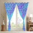 thumbnail image 3 of Ombre Fish Scales 30%-50% Blackout Curtains,Gradient Mermaid Curtains,Dreamy Princess Insulated Curtains & Drapes,Purple Blue Scales Window Curtains,2 Panels,2 Panels,(42Wx63L), 3 of 6