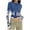 Navy, variant on T-Shirts for Women Casual Floral Printed Crewneck Long Sleeve Basic Going Out Slim Lightweight Crop Tops Navy 2XL