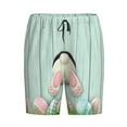 thumbnail image 4 of Fotbe White Bunny Bottom And Easter Eggs Pajama Shorts for Men, Men's Pajama Bottoms, Sleepwear,Short Pajama Pants-Large, 4 of 9