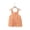 Orange., variant on CQONEPT Toddler Girl Overall Shorts Set Adjustable Loose Jumpsuit Sleeveless Vacation Fashion Summer Outfits 0-3 Years Gray 90