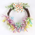 thumbnail image 4 of JEWELO Easter Colorful Confetti Wreath Artificial Hanging Spring Wreath with Bow for Front Door Home Window Wall Indoor Outdoor Decoration (Pink), 4 of 11