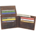 thumbnail image 6 of Western Rodeo Bull Wallet For Men - Vintage Cowhide Leather Patriotic Bifold Wallet For Cowboys - Mens Wallets Bifold RFID Blocking Card Holder Wallet Brown, 6 of 9