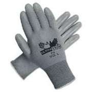 MCR 127-9696L Ultra Tech Tactile Dexterity Work Gloves, White & Gray, Large, 12 Pairs