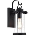 thumbnail image 1 of CHLOE Ainsley Transitional 1 Light Textured Black Outdoor Wall Sconce 15" Height, 1 of 1