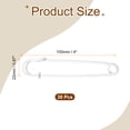 thumbnail image 2 of Uxcell 30pcs Safety Pins 100mm Baked Paint Large Safety Pin for Clothes, White, 2 of 6