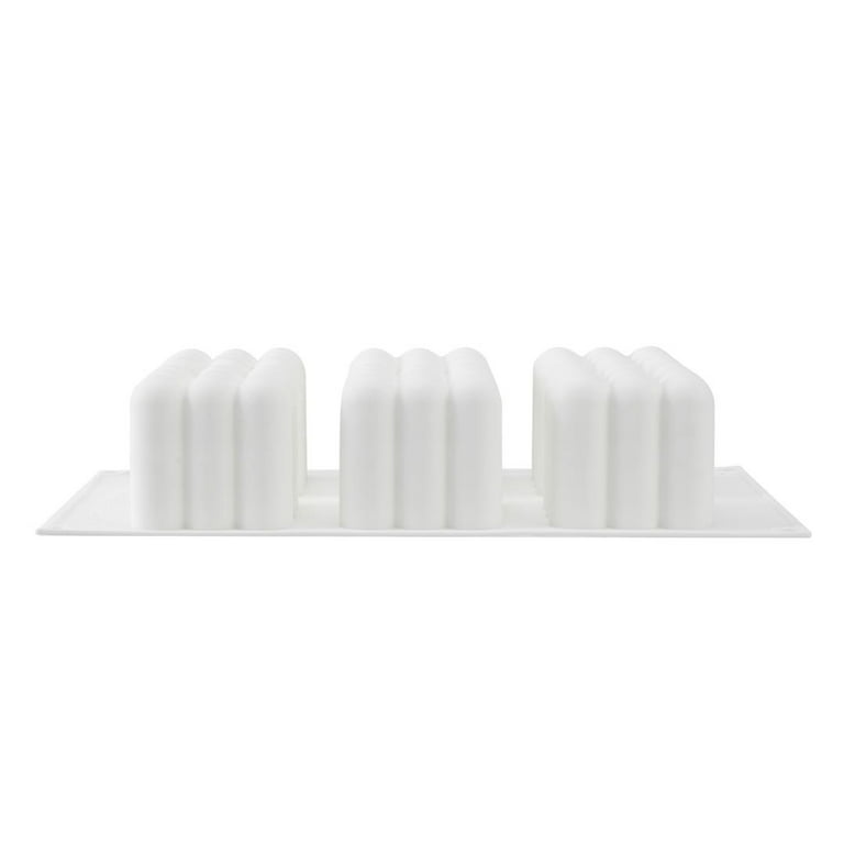 Pastry Tek Silicone Flower Strip Baking Mold - 6-Compartment - 10 count box