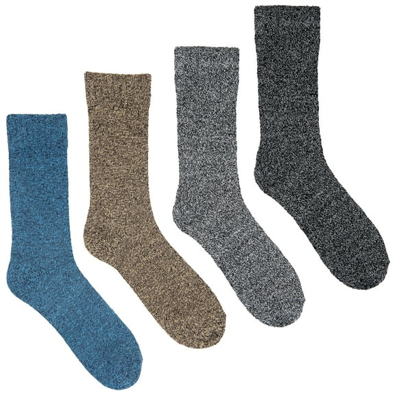 4 Pack Clear Creek Men's Marled Crew Socks Shoe Size 10-13