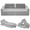 Gray, variant on 8Pcs Modular Kids Couch Kids Sofa for Playroom Sofa Toddler Couch Christmas Gift
