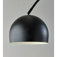 thumbnail image 6 of Adesso Wilder 77" 2-Light Travertine & Black Arc Floor Lamp with Black Metal Dome Shade, 6 of 8