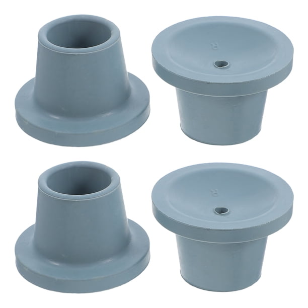 4 protectores de patas de goma antideslizantes para sillas de ducha y taburetes de baño. Incluyen fundas antideslizantes de repuesto y protectores para el suelo.