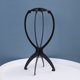 thumbnail image 1 of Soportes para peluca ajustables, soporte para peluca de plástico para exhibición de sombrero, soportes para cabeza de peluca, maniquí, soporte para peluca plegable portátil, negro y rosa, 1 of 5
