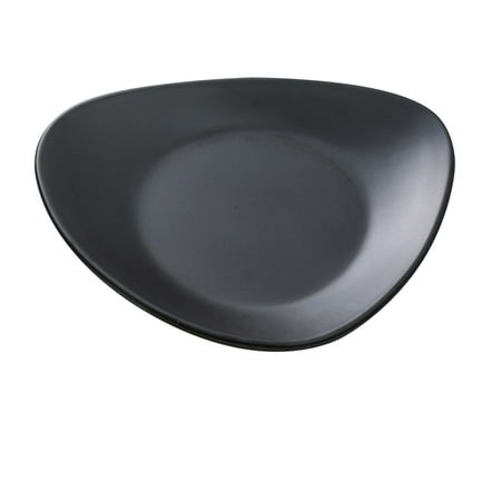 

Moderne Triangle Dessert Plate 6 W X 4 1/2 L Melamine Black Pack of 8