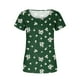 thumbnail image 4 of Fiudx Ofertas Relámpago Blusa Holgada de Manga Corta con Cuello En V Informal Estampada a La Moda para Mujer, 4 of 6