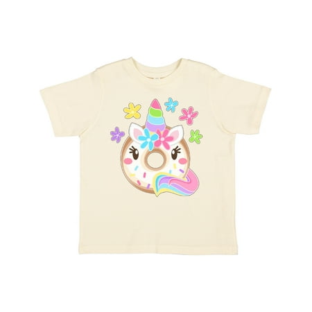 

Inktastic Unicorn Doughnut with Sprinkles and Flowers Gift Toddler Boy or Toddler Girl T-Shirt