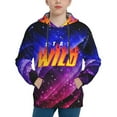 thumbnail image 4 of Ben Azelart Stay Wild Kids' Hoodie 3d Print Sweatshirt Soft Pullover Hooded With Big Pockets For Boys Or Girls Small, 4 of 8