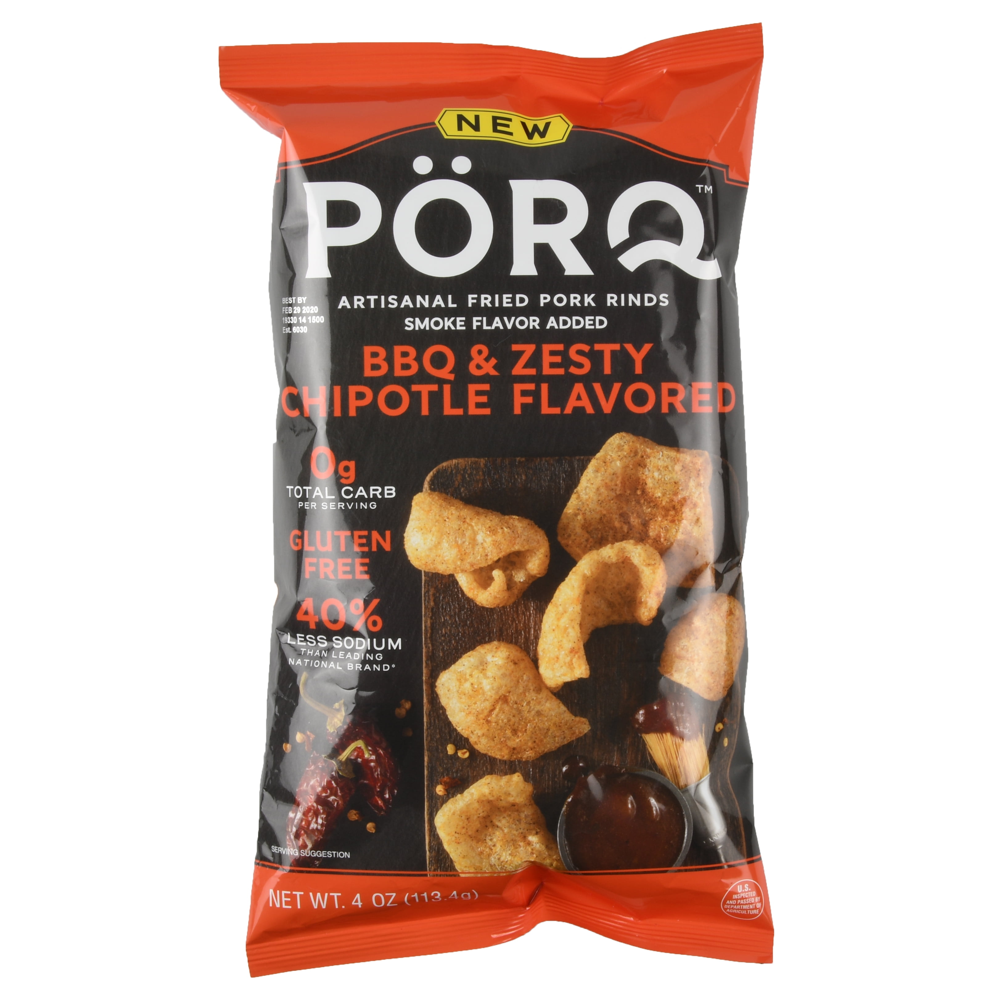 Porq Bbq & Zesty Chipotle Pork Rinds