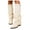 1-Beige, variant on Knee High Boots Women Fold Over Shark Tall Boots Chunky Heel Dress Western Riding Boot for Fashion Party Wedding Daily