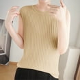 thumbnail image 2 of Htigea Women's Summer Tank Tops Sleeveless Casual Loose Shirts Knit Cami Sweater Vest Gold,2XL, 2 of 4