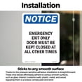 thumbnail image 3 of Emergency Exit Only Door Must OSHA Notice Vinyl Decal Label 7 Inch x 5 Inch - 5 Pack, 3 of 6