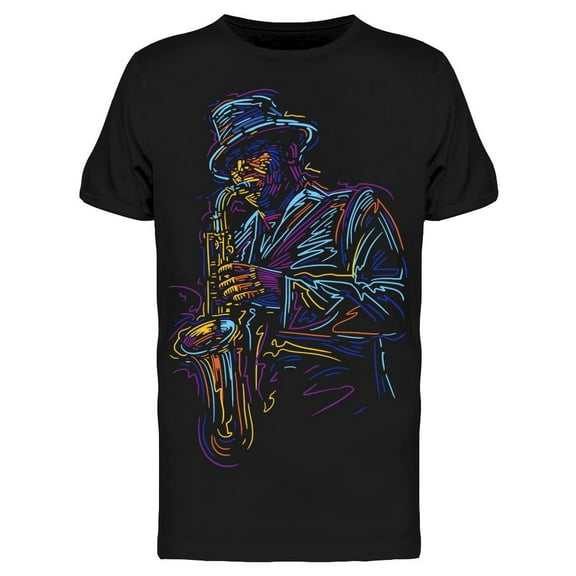 Jazz Saxophone Musician Tee Men's -Image by Shutterstock Men's T-shirt