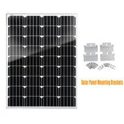 SUNSUL 100W 100 Watt Monocrystalline Solar Panel Kit 12V Home Battery Charger Power With Solar Mounting Brackets RV Marine Camping Caravan