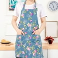 thumbnail image 3 of 2Pcs Adjustable Flower Pattern Kitchen Apron Cooking Baking Gardening Apron With Breathable Fabric for Household Work, 3 of 11
