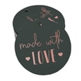 thumbnail image 1 of Inkdotpot Real Rose Gold Foil Made With Love Text Tag Favor Hang Paper Tag 100 Piece, 1 of 6