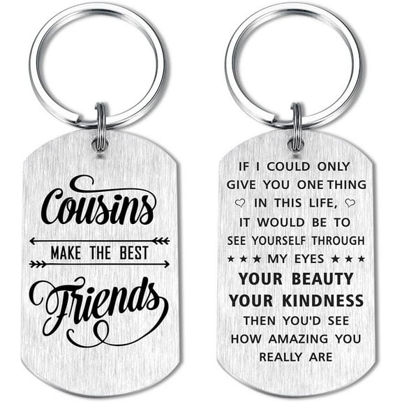 Cousins Make the Best Friends Gifts - Christmas Birthday Keychain Gift Ideas for Women, I Love My Favorite Cousin Girl Gifts